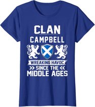 Clan CAMPBELL scottish family scotland mothers day fathers T-Shirt