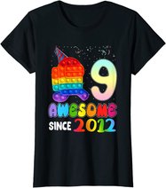 Awesome Since 2012 Among Pop it With Us 9th Birthday Kids T-Shirt