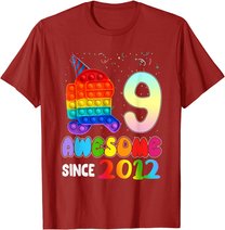 Awesome Since 2012 Among Pop it With Us 9th Birthday Kids T-Shirt