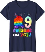 Awesome Since 2012 Among Pop it With Us 9th Birthday Kids T-Shirt