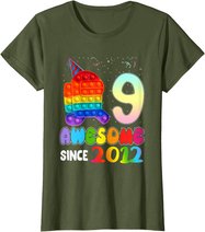 Awesome Since 2012 Among Pop it With Us 9th Birthday Kids T-Shirt