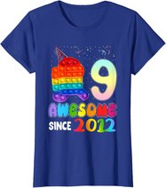 Awesome Since 2012 Among Pop it With Us 9th Birthday Kids T-Shirt
