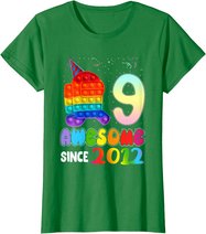 Awesome Since 2012 Among Pop it With Us 9th Birthday Kids T-Shirt