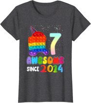 Awesome Since 2014 Among Pop it With Us 7th Birthday Kids T-Shirt