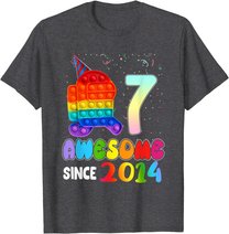 Awesome Since 2014 Among Pop it With Us 7th Birthday Kids T-Shirt