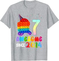 Awesome Since 2014 Among Pop it With Us 7th Birthday Kids T-Shirt