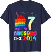 Awesome Since 2014 Among Pop it With Us 7th Birthday Kids T-Shirt