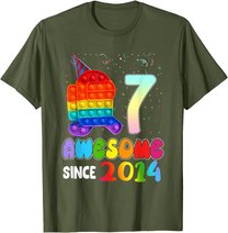 Awesome Since 2014 Among Pop it With Us 7th Birthday Kids T-Shirt