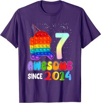Awesome Since 2014 Among Pop it With Us 7th Birthday Kids T-Shirt