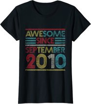 Awesome Since September 2010 Bday Gifts 11th Birthday T-Shirt