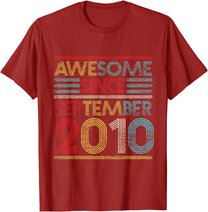 Awesome Since September 2010 Bday Gifts 11th Birthday T-Shirt