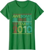 Awesome Since September 2010 Bday Gifts 11th Birthday T-Shirt