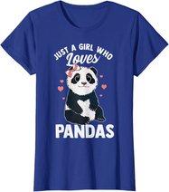 Cute Panda Just A Girl Who Loves Pandas for Women Girls T-Shirt