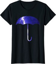 Elegant blue umbrella weather summer lightning bolt T-Shirt
