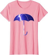 Elegant blue umbrella weather summer lightning bolt T-Shirt