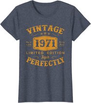 50 Year Old Birthday Gifts Vintage 1971 50th Birthday Gifts T-Shirt