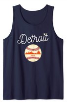 Distressed Tiger Mascot Tshirt Detroit Baseball Skyline Tank Top