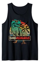 Mens Matching Family Dadasaurus T-Rex Father's Day - Dad Tank Top