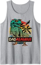 Mens Matching Family Dadasaurus T-Rex Father's Day - Dad Tank Top