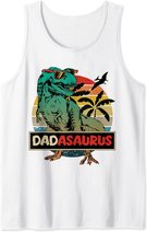 Mens Matching Family Dadasaurus T-Rex Father's Day - Dad Tank Top