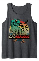 Mens Matching Family Dadasaurus T-Rex Father's Day - Dad Tank Top