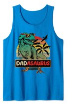 Mens Matching Family Dadasaurus T-Rex Father's Day - Dad Tank Top