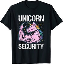 Unicorn Security Funny Costume Police Men Women Kids T-Shirt