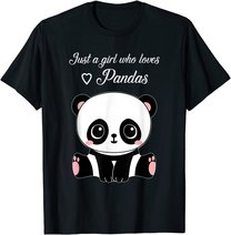 Cute Panda Shirt Just A Girl Who Loves Pandas T-Shirt