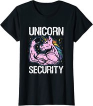 Unicorn Security Funny Costume Police Men Women Kids T-Shirt