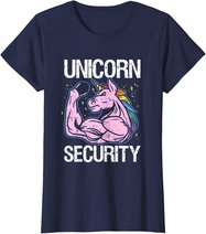 Unicorn Security Funny Costume Police Men Women Kids T-Shirt