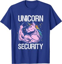 Unicorn Security Funny Costume Police Men Women Kids T-Shirt