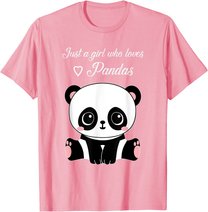 Cute Panda Shirt Just A Girl Who Loves Pandas T-Shirt