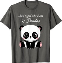 Cute Panda Shirt Just A Girl Who Loves Pandas T-Shirt
