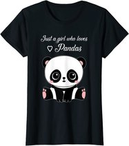 Cute Panda Shirt Just A Girl Who Loves Pandas T-Shirt