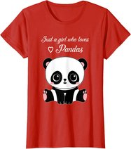 Cute Panda Shirt Just A Girl Who Loves Pandas T-Shirt