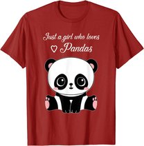 Cute Panda Shirt Just A Girl Who Loves Pandas T-Shirt