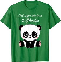 Cute Panda Shirt Just A Girl Who Loves Pandas T-Shirt