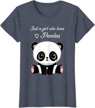 Cute Panda Shirt Just A Girl Who Loves Pandas T-Shirt