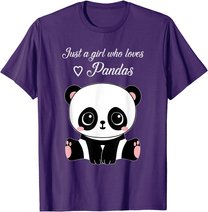 Cute Panda Shirt Just A Girl Who Loves Pandas T-Shirt
