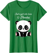 Cute Panda Shirt Just A Girl Who Loves Pandas T-Shirt