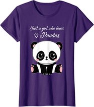 Cute Panda Shirt Just A Girl Who Loves Pandas T-Shirt