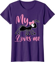 Ant Design My Aunt Loves me Family Gifts for Nephew & Niece T-Shirt