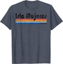 Vintage 1980s Style Isla Mujeres Mexico design T-Shirt