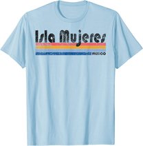 Vintage 1980s Style Isla Mujeres Mexico design T-Shirt