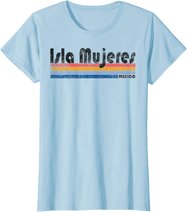 Vintage 1980s Style Isla Mujeres Mexico design T-Shirt