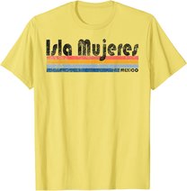 Vintage 1980s Style Isla Mujeres Mexico design T-Shirt