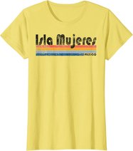 Vintage 1980s Style Isla Mujeres Mexico design T-Shirt