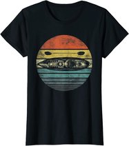 Retro Kayak Canoe Lover Funny Kayaking Paddling Kayaker Gift T-Shirt