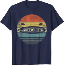 Retro Kayak Canoe Lover Funny Kayaking Paddling Kayaker Gift T-Shirt