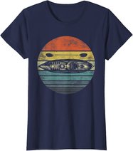 Retro Kayak Canoe Lover Funny Kayaking Paddling Kayaker Gift T-Shirt